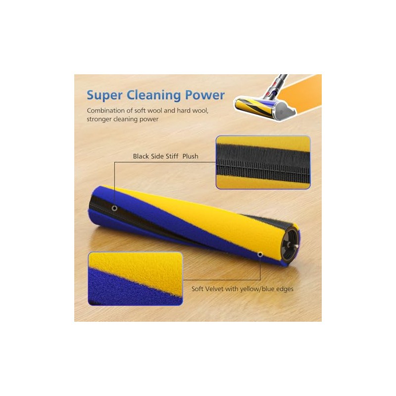 Brush Roller Replacement Compatible with Dyson V12 V15 Detect Slim