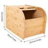 KONKENIE 10kg/22lbs Bamboo Rice Storage Container Wooden Cereal Grain Soybean