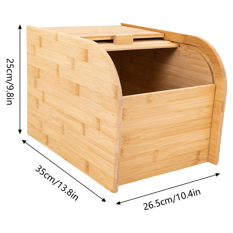 KONKENIE 10kg/22lbs Bamboo Rice Storage Container Wooden Cereal Grain Soybean