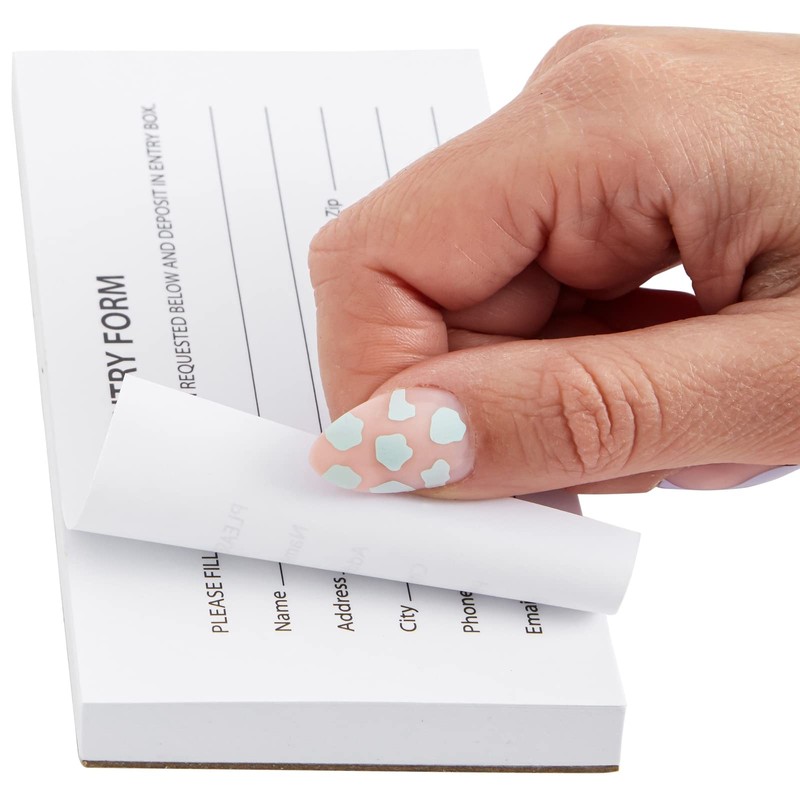 Juvale Raffle Ticket Sheets - White, 5.25 x 2.7 in,