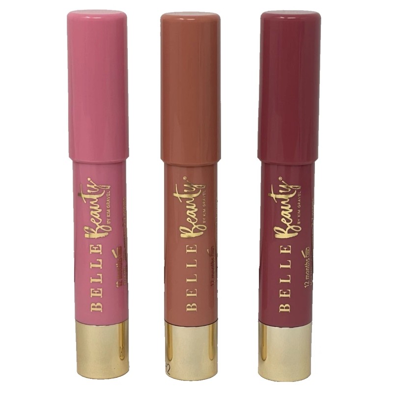 Belle Beauty KissaBELLE Lip Crayon Trio Buff Pink, Blossum, Pink