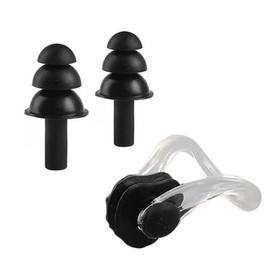 Swimming Pool Earplug and Nose Plug Set, Black, Premium Model / 수영장 귀마개 코마개 세트 블랙색상 고급형