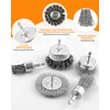 WENHUALI 5 Pcs Drill Wire Brush Set, Heavy Duty Wire