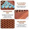 12.7 Inches Wooden Chinese Checkers Set with Storage Drawer -60
