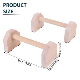 FitRepa 2 Liegestützgriffe, Push Up Bars Holz Parallettes Calisthenics Equipment, Rutschfest, Handstände, Yoga & Calisthenics, für Indoor & Outdoor, Gelenkschonend, Körpergewichtstraining