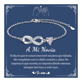 SUNSH Women's Bracelet, Infinity Heart Bracelets, Crystals, Adjustable Bracelet, Women's Bracelet, Gift for Girlfriend, Birthday, Valentine's Day, Anniversary, Engagement, Girlfriend, Bead