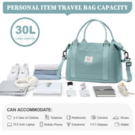 Weekender Bags for Women,Personal Item Travel Bag,Overnight Travel Duffel Bag with Expandable Shoes Compartment & Wet Pocket