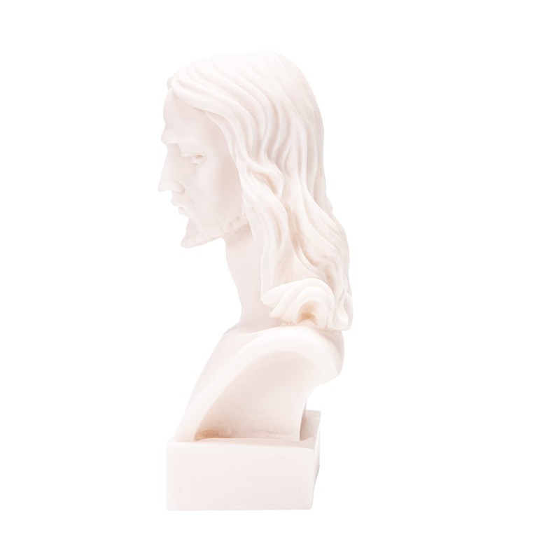 Jesus Christ Statue Alabaster Bust 6.2 Inches