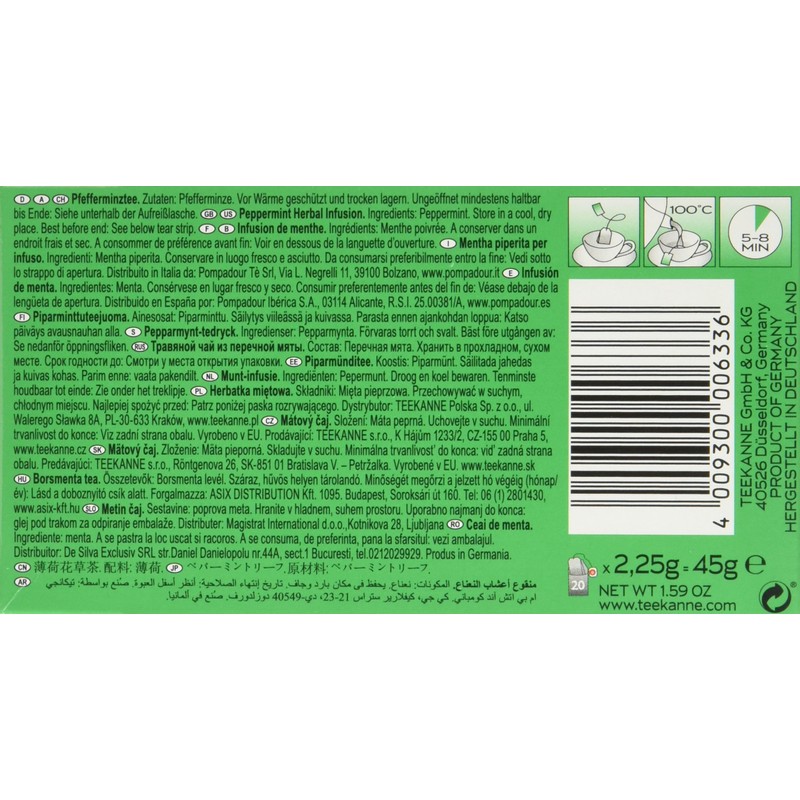 Teekanne Premium Pfefferminze, 1er Pack