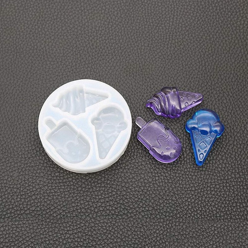 Ice Cream Shaped Resin Mold Popsicle Keychain Pendant Silicone Epoxy