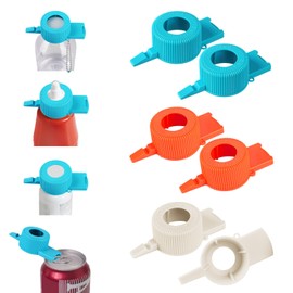 Awaiymi 6 Pack Plastic Water Bottle Cap Opener Fits Caps with Diameters from 1.19in to 1.45in(Not Applicable Beyond This Range),Bottle Opener Keychain for Arthritic Hands, Seniors,Weak Hands,Outdoor