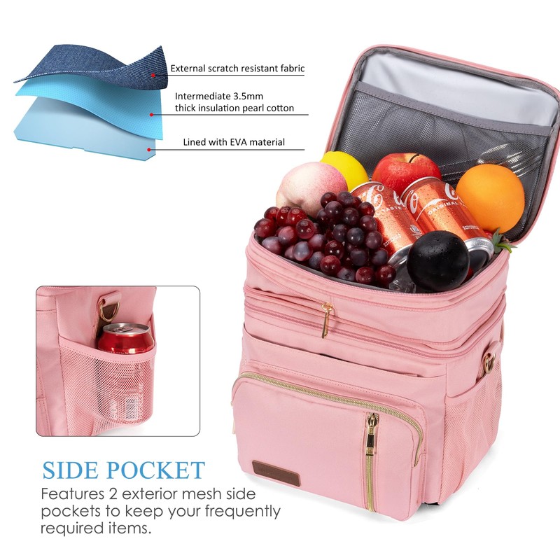MIYCOO Lunch Bag & Lunch Box for Women Men Double