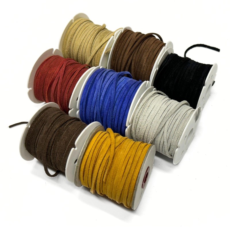 Beige Suede Leather Lace