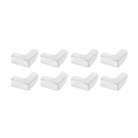 Table Corner Protectors for Furniture - Silicone Corner Guards Self-Adhesive, 8 Pcs - Clear Furniture Corner & Edge Safety Bumpers - Sharp Edge Protector Pads for Desk, Glass Tables, L Shape