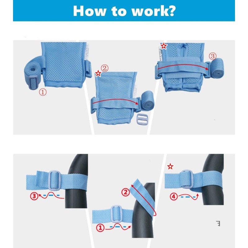 Manoplas de seguridad de retención de demencia, guantes de control