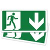 Pubblimania 2 Emergency Exits Arrow Down | Aluminium Composite Sign