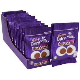 Cadbury Dairy Milk Giant Chocolate Buttons Bag, 85g , Perfect for sharing with friends and family, Pack of 10