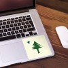 Retro Planet Vinyl Sticker; Maine State Flag Pine Tree &