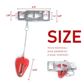 QEEQPF Compatible Portable Door Lock, Travel Lock, Suitable for Family, Travel, Hotel, Rent, Apartment, Dormitory, Use, Provides Extra Protection for Doors and Windows, Red