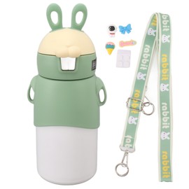 500ml 18oz Insulated Stainless Steel Water Bottle Outdoor Portable Vacuum Water Bottle with Straw Strap
