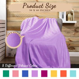 40 Packs Fleece Blanket Bulk 60 x 50 Inch Soft Lightweight Fleece Blanket Warm Throw Blanket Plush Cozy Fleece Pet Blanket for Bed Couch Sofa Home Office Wedding Gifts Travel Camping (Stylish Color)