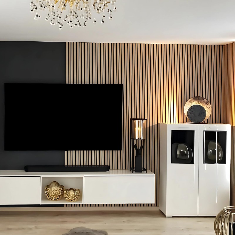 HEXIM Acoustic Panels Sample Piece - Flexible Slat Wall, Wood