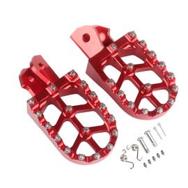 Asecupdat CNC Footpeg Motorcycle Foot Pegs for Surron Light Bee X and S/E Ride Pro SS/CRF150F CRF230F 03-19/CRF250F 19-24/XR150L 15-24 (Red)