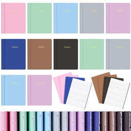 Koogel 32PCS Mini Lined Notebooks,Small Pocket Notebooks 8.9 x 12.7cm Colourful Notepads Journals 8 Colours for Students Traveler School Supplies