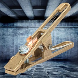Akozon Welding Clamps 260A 300A 500A Brass Material A Shape Ground Welding Grounding Clamp for Welding Machine (260A)