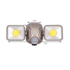 LIGHT IT! by Fulcrum, 35001-101 LED Security Light, Silver, Single Pack