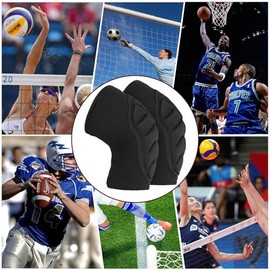PISIQI - Rodilleras de compresión para las piernas, rodilleras, gruesas, anticolisiones, gruesas, acolchado de EVA para baloncesto, fútbol, voleibol, 