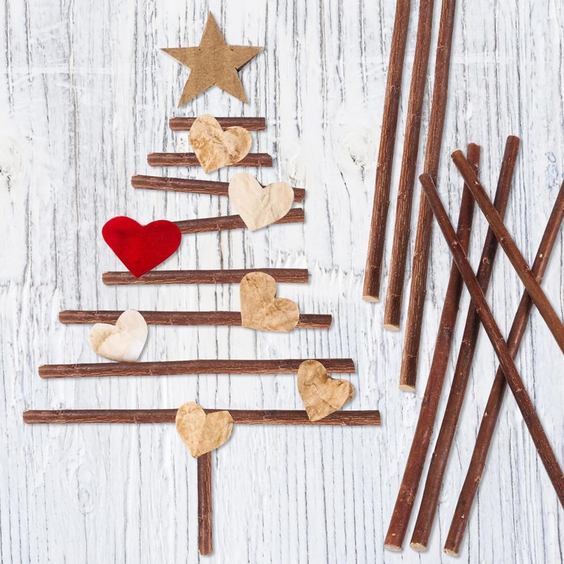 50Pcs Natural Wood Sticks for Crafting Decorative Dried Branches Versatile