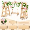 3 Tier Wooden Cupcake Stand with Swing and Flower Decoration