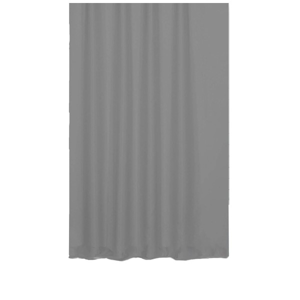 Ekershop Textile Shower Curtain 120 x 200 cm Plain Grey