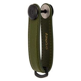 Orbitkey SFLO-2-OVOVBK Key Holder, Leather, Key Case, Key Cover, Key Organizer, Saffiano Leather, Stylish, Olive Saffiano Leather Olive