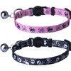 PUPTECK Breakaway Cat Collar with Bell Charm, 2 Packs Adjustable
