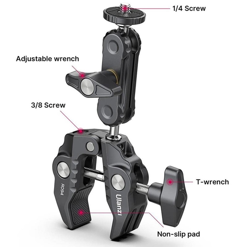 Ulanzi R094 Super Clamp Tripod Clamp - Tube Clamp with
