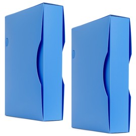 Arpan A4 Presentation Display Book, File Folder with 150 Pockets 300 Sides, Storage Case Portfolio Folder with Plastic Sleeves, Poly Pocket (Blue - Pack of 2)