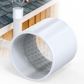 PVC Vent Cap, Termination Cap with Stainless Steel Screen for 2" PVC Pipe Schedule 40, 1 PCS, 180 Degree Furnace & Roof Vent Cover, Exhaust Pipe Cover