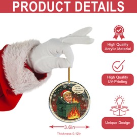 Christmas Ornaments - Christmas Decorations - Gag Gifts - Nasty Naughty Gifts - White Elephant - Stocking Stuffers (Fire Dumpster 3 - It's Fine I'm Fine Hilarious Adult Naughty Funny)