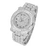 Techno Pave Men's Iced Diamond 45mm Metal Band Watch -