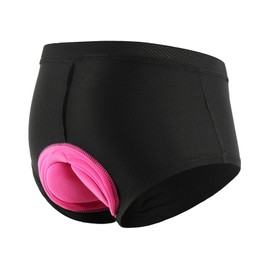 Pantalones Cortos de Ciclismo, Medias de Bicicleta, Ropa Interior de Ciclismo con Acolchado de Gel 3D, Pantalones Cortos de Compresión para Mujeres (L Black)