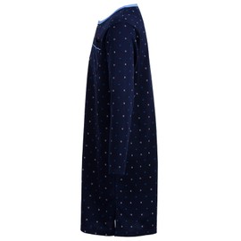 Henry Terre Men's Long-Sleeved Thermal Wave Design Chest Pocket Button Placket Size M-3XL, navy