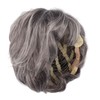 Men Gray Short Wig Heat Resistant Synthetic Multipurpose Adjustable Layered