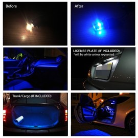 LEDpartsNow Interior LED Lights Replacement for 2009-2014 Infiniti FX35 FX50 Accessories Package Kit (12 Bulbs), BLUE