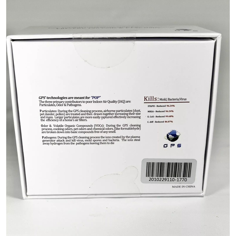 Global Plasma Solutions GPS-FC-2 Ionization Unit - Kills Mold, Bacteria,