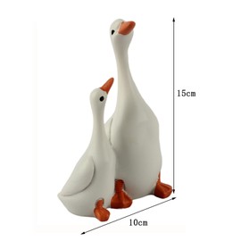 Garden Ornaments Simulated Mother Duck and Duckling Courtyard Decoration Mini Landscape Resin Crafts Ornament Home Decoration