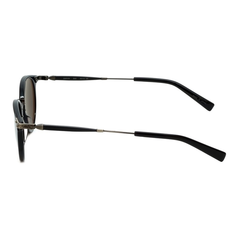 Reptile Designer Polarized Sunglasses Darwin in Black with Flash Mirror