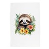 Purely Home Floral Sloth Tea Towel - Exotic Animals &