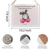 Ryeolo Pink Coquette Cherry Wooden Hanging Signs - Every Good